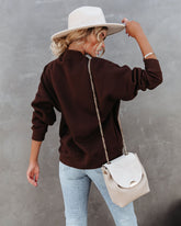 Woah – Sweatshirt mit Stehkragen und Taschen aus Baumwollmischung – Braun